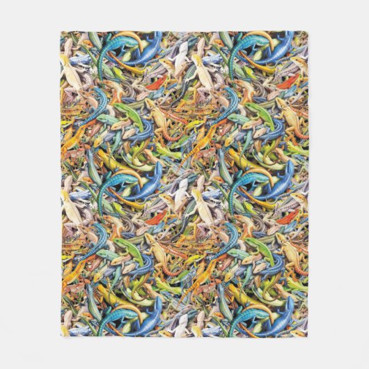 bos hagedis kluit fleece deken (Voorkant)
