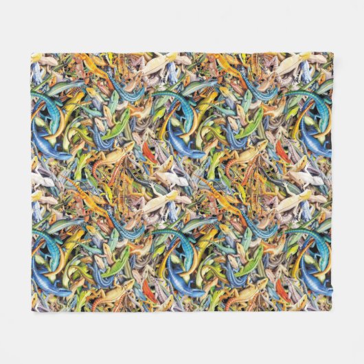 bos hagedis kluit fleece deken (Voorkant (Horizontaal))