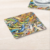 bos hagedis kluit kartonnen onderzetters (Schuin)