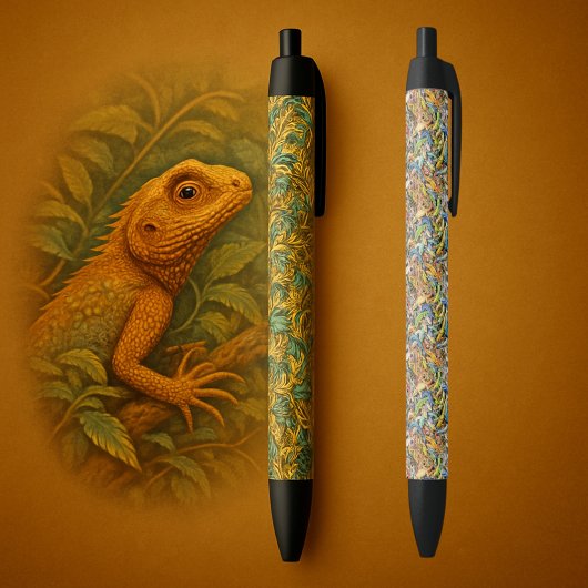 bos hagedis kluit zwarte inkt pen