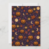 Bos Halloween Verjaardagsfeestje Kaart (Achterkant)