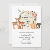 Bos herfst pompoen verbrand oranje baby shower kaart (Voorkant)