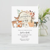 Bos herfst pompoen verbrand oranje baby shower kaart (Staand voorkant)