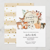 Bos herfst pompoen verbrand oranje babyshower kaart (Voorkant / Achterkant)