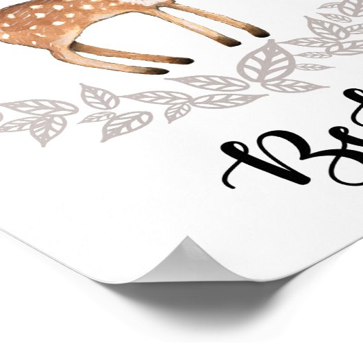 Bos hert afdruk poster (Hoek)