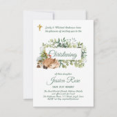 Bos hert doop uitnodiging doopfeest (Voorkant)