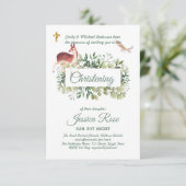 Bos hert uil doop uitnodigingen Doop  (Staand voorkant)