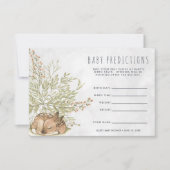 Bos Herten | Baby Shower Raadspel Kaart (Voorkant)