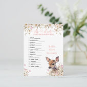 Bos Herten Baby Shower Spel Briefkaart (Staand voorkant)