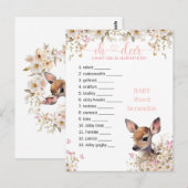 Bos Herten Baby Shower Spel Briefkaart (Voorkant / Achterkant)