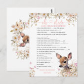 Bos Herten Baby Shower Spel Briefkaart (Voorkant / Achterkant)