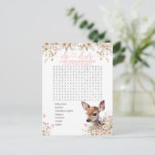Bos Herten Baby Shower Spel Briefkaart (Staand voorkant)