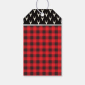 Bos Herten Bedankt Label, Gewei, Baby Shower Cadeaulabel (Achterkant)