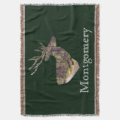 Bos herten bok jacht familienaam deken (Voorkant Verticaal)