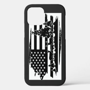 *~* Bos Herten Dennen Moderne Amerikaanse Vlag AP2 iPhone 12 Pro Hoesje