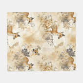 Bos Herten Dierenpatroon Fleece Deken (Voorkant (Horizontaal))