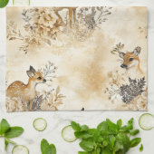 Bos Herten Dierenpatroon Theedoek (Gevouwen)
