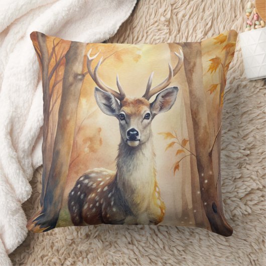 Bos Herten Herfst – Natuur geïnspireerde Herfst De Kussen (Deken)