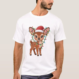 Bos herten in kerstverlichting gewikkeld   t-shirt