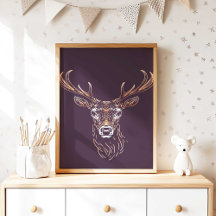 Bos Herten Kwekerij Muurkunst Poster Print