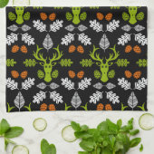 Bos Herten Natuurprint Theedoek (Gevouwen)