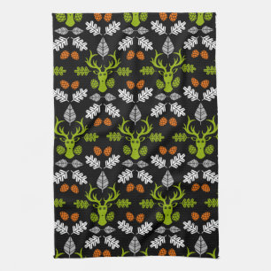 Bos Herten Natuurprint Theedoek