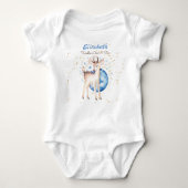 Bos Herten Twinkelende Sterren Baby NAAM Cadeau Bl Romper (Voorkant)