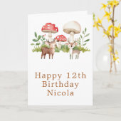 Bos Herten Verjaardagskaart Kaart (Gele Bloem)