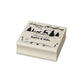 Bos Herten Vrolijk kerstfeest met liefde, Paar Lab Rubberstempel (Stempel)