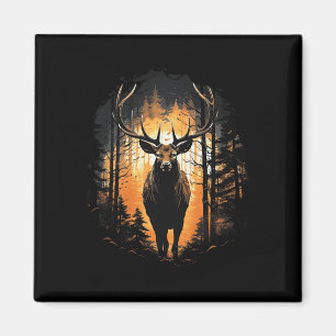Bos Herten Wilde Dieren Dieren Illustratie 1  Magneet