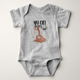 Bos hertendame en baby hert Mijn Oma houdt van mij Romper