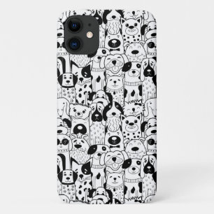 Bos honden Zwart Wit Hoesje