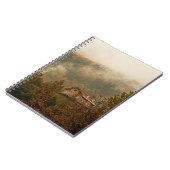 Bos houten huis: rustige scène notitieboek (Linkerzijde)