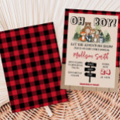 Bos-houtvester Baby Shower Kaart