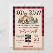 Bos-houtvester Baby Shower Kaart (Voorkant)