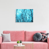 Bos in azuur canvas afdruk (Insitu (Woonkamer))