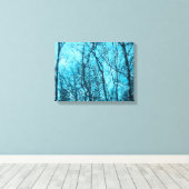 Bos in azuur canvas afdruk (Insitu (Houten vloer))