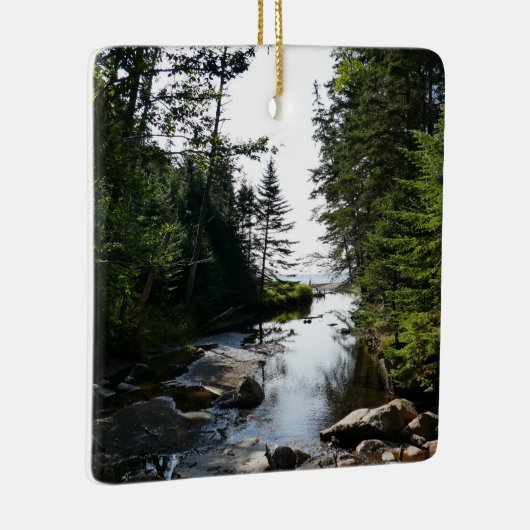 Bos in de buurt van Hunters Beach Keramisch Ornament (Rechts)