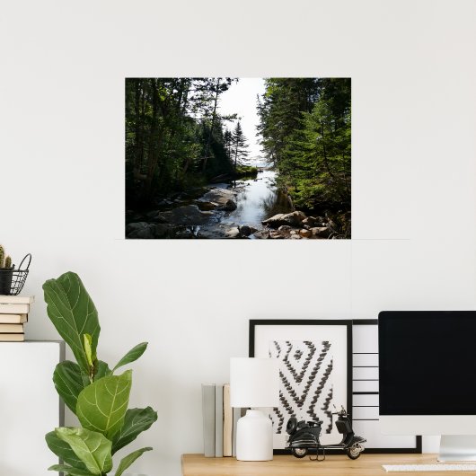 Bos in de buurt van Hunters Beach Poster (Thuiskantoor)