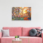 Bos in de herfst canvas afdruk (Insitu (Woonkamer))