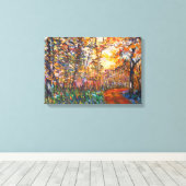 Bos in de herfst canvas afdruk (Insitu (Houten vloer))