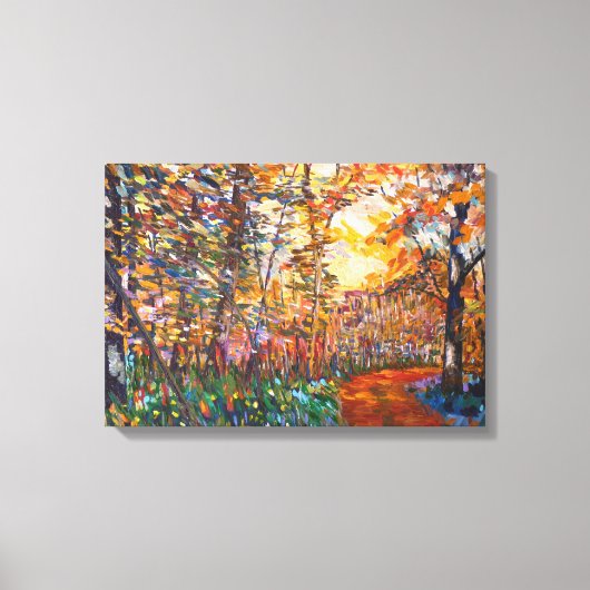 Bos in de herfst canvas afdruk (Voorkant)