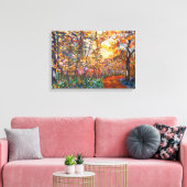 Bos in de herfst canvas afdruk (Insitu (Woonkamer))