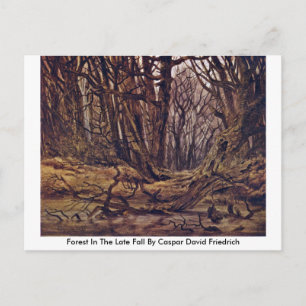 bos in de late Herfst door Caspar David Friedrich Briefkaart