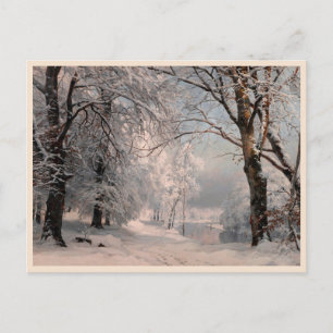 bos in de winter briefkaart