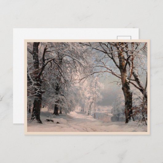bos in de winter briefkaart (Voorkant / Achterkant)