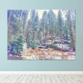 Bos in de winter canvas afdruk (Insitu (Houten vloer))