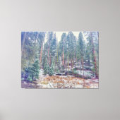 Bos in de winter canvas afdruk (Voorkant)