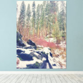 Bos in de winter canvas afdruk (Insitu (Houten vloer))