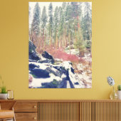 Bos in de winter canvas afdruk (Insitu (Woonkamer))